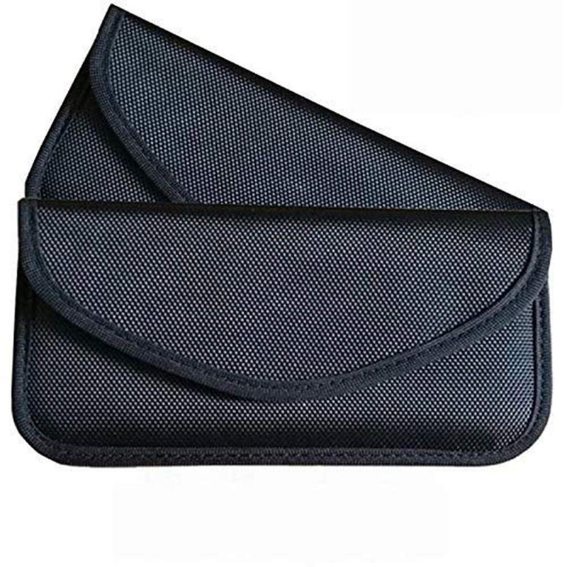 No Snooping Allowed Faraday Key Fob Protector (2 Pack), Premium Faraday Bag/Pouch, Car Key Signal Blocker, Signal Blocking Bag for Cell Phone Privacy P (Black) - Image 1